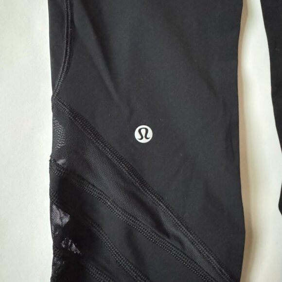 Lululemon Womens 6 Motionful 7/8 Tight Black Legging 25" Mesh W5ARQS Athletic - Picture 4 of 6